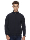 Monte Carlo Men's Bonded Navy Blue Fleece Jacket | Full Zip High Neck Winter Jacket