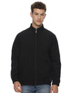 Monte Carlo Men's Bonded Black Fleece Jacket | Full Zip High Neck Winter Jacket