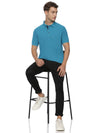 Monte Carlo Men's Sky Blue Dry Fit Polo T-Shirt | Premium Half Sleeve Performance Polo