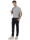 Monte Carlo Men's Light Grey Melange Plain Polo T-Shirt | Premium Half Sleeve Cotton Polo
