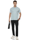 Monte Carlo MC Jaggard Green Melange Polo T-Shirt for Men | Cotton Regular Fit Polo