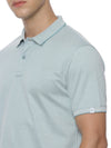 Monte Carlo MC Jaggard Green Melange Polo T-Shirt for Men | Cotton Regular Fit Polo
