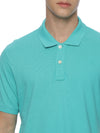Monte Carlo Men's Aqua Blue Plain Polo T-Shirt | Premium Half Sleeve Solid Polo Tee