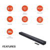JBL Cinema SB510, Dolby Audio Soundbar with Built-in Subwoofer for Deep Bass, 3.1 Channel with Racetrack Drivers, Center Channel for Superior Voice Clarity, HDMI ARC, BT & Optical Connectivity (200W)