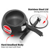 Hawkins 3 Litre Contura Black Pressure Cooker – Hard Anodised Curved Design | Premium Corporate Kitchen Gift
