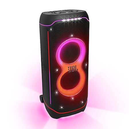 JBL Partybox Ultimate, Dynamic Lightshow, Party Pad, Wi-Fi & Bluetooth Connectivity, Dual Mic with Guitar Inputs, Pro Sound, Ipx4 Splashproof, Self Tuning, One App (Black)