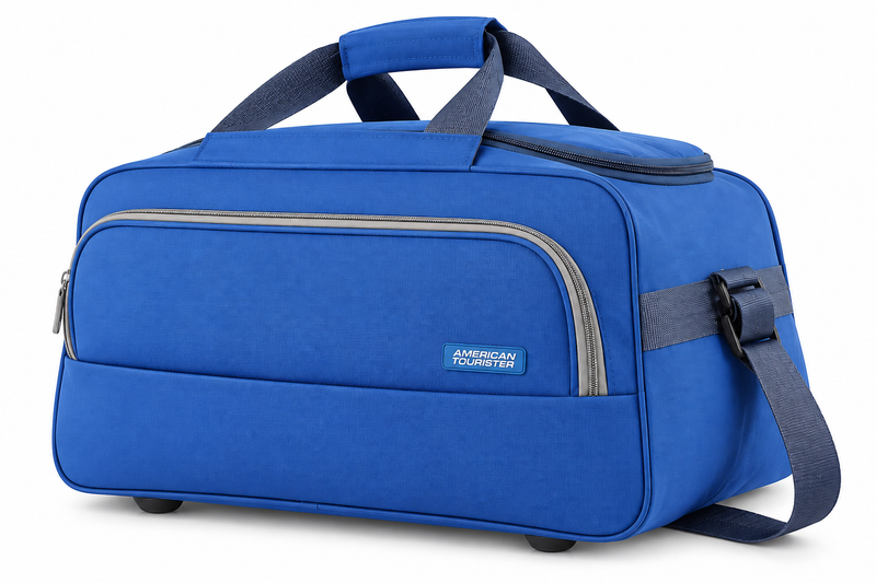 American Tourister Clane 51cm Small Duffle Bag – Blue 450D Polyester Travel Bag