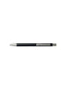 Black Steel Slim Ballpoint Pen with Chrome Accents