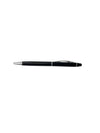 Black Steel Twist Ballpoint Pen with Silver Clip