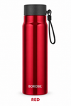 Borosil Bliss 500 ML Vacuum Insulated Stainless Steel Bottle – Black & Red