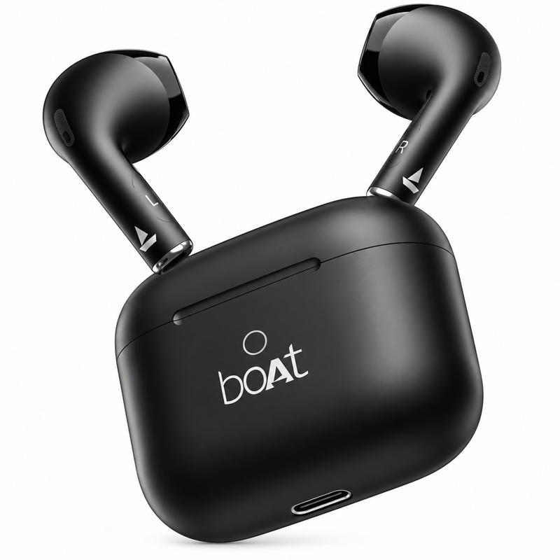 boAt Airdopes Joy Jet Black True Wireless Earbuds with Charging Case