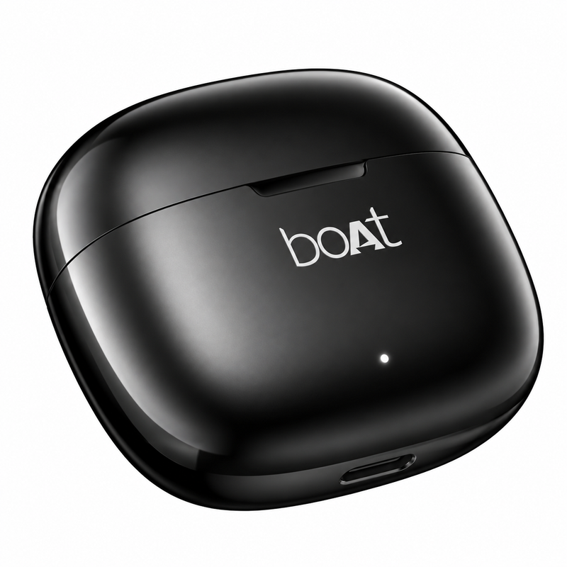 boAt Airdopes Pulse Shadow Black Wireless Earbuds with Charging Case, Bluetooth Connectivity, Stylish Black Design & Portable TWS Earphones