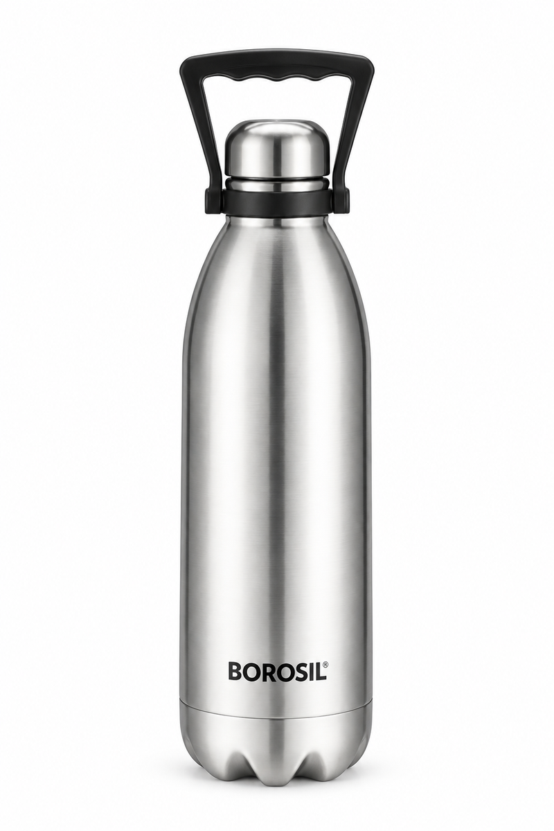 Borosil Bolt Vacuum Insulated Stainless Steel Bottle – 1.5 L & 1.8 L