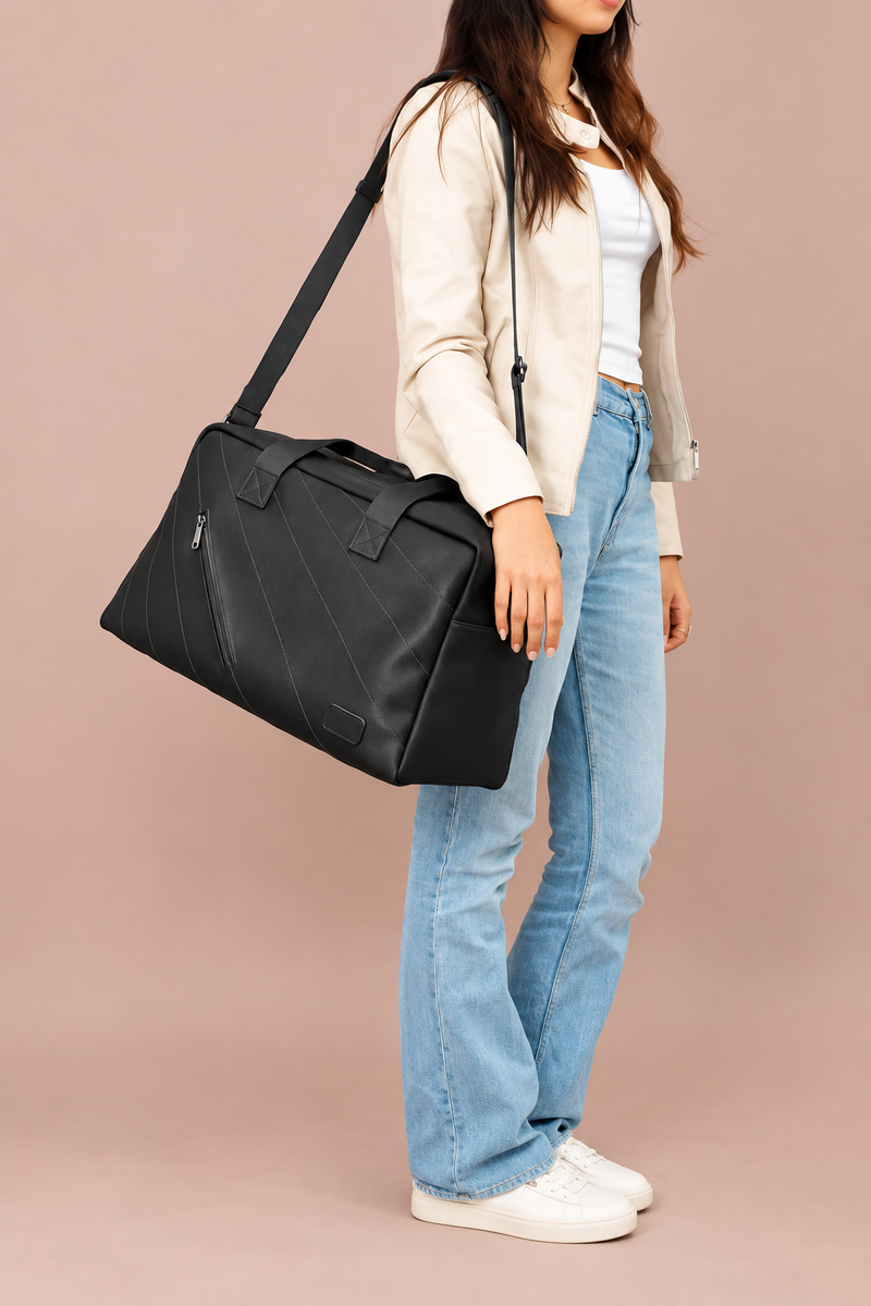 BUZZ Duffel Bag – Premium Faux Leather Travel & Overnight Bag