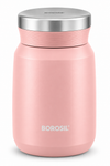 Borosil Carrymate 500 ML Vacuum Insulated Stainless Steel Flask – Black & Pink