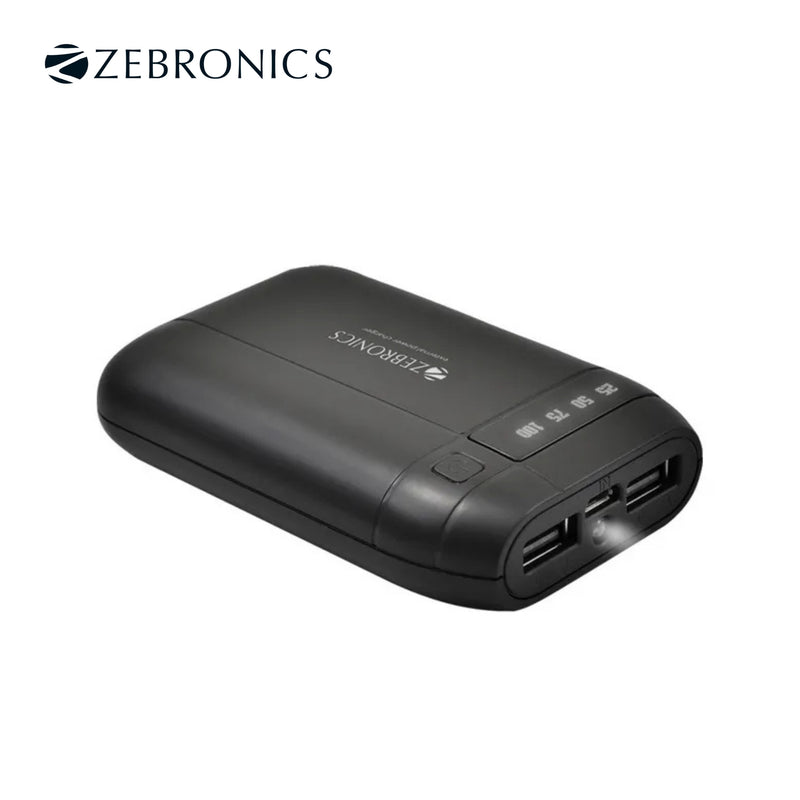 Zebronics ZEB-MC6000 6000mAh Power Bank | Dual USB Portable External Power Charger
