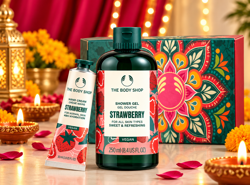The Body Shop Strawberry Shower Gel 250ml & Hand Cream 30ml Gift Set