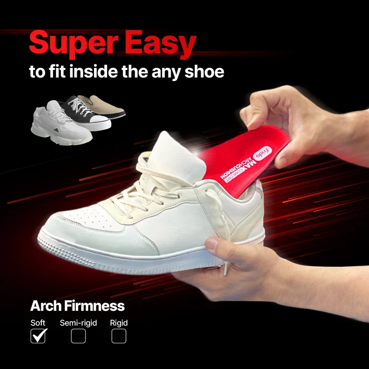 Frido Max Comfort Arch Cushion Insoles | Hi-Per Foam & Heel Support