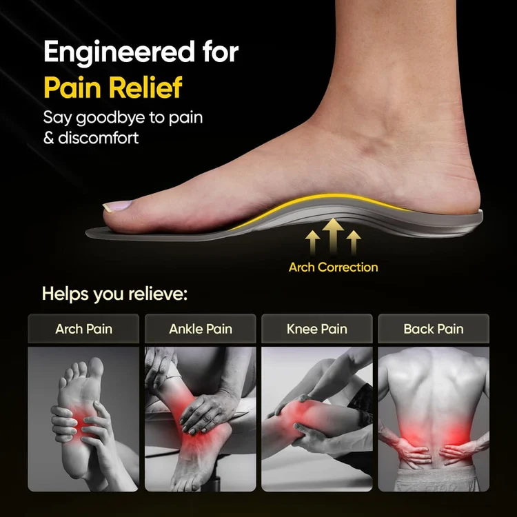 Frido Arch Support Insoles for Flat Feet | Orthopedic Cushioning & Heel Support
