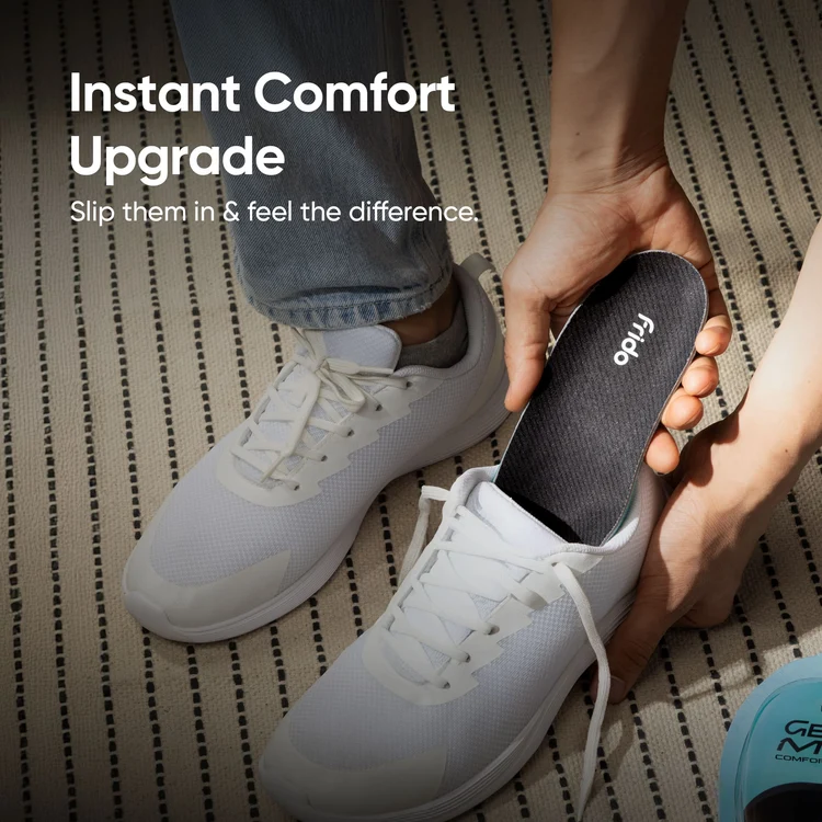 Frido Gel Max Comfort Insoles | Memory Foam & Shock Absorption