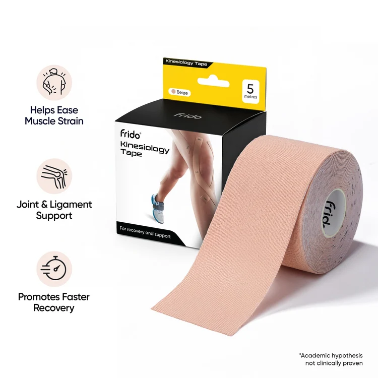 Frido Kinesiology Tape – Elastic Muscle Support & Sports Kinesio Tape, 5 Metres