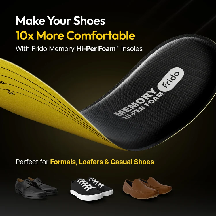 Frido Memory Foam Insoles | Max Comfort Hi-Per Foam Cushioning