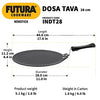 Hawkins Futura 28 cm Nonstick Dosa Tava – Induction Compatible Black (INDT28) | Premium - Enquiry Corporate Gift
