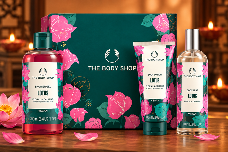 The Body Shop Lotus Gift Set – Shower Gel 250ml, Body Lotion & Body Mist 100ml