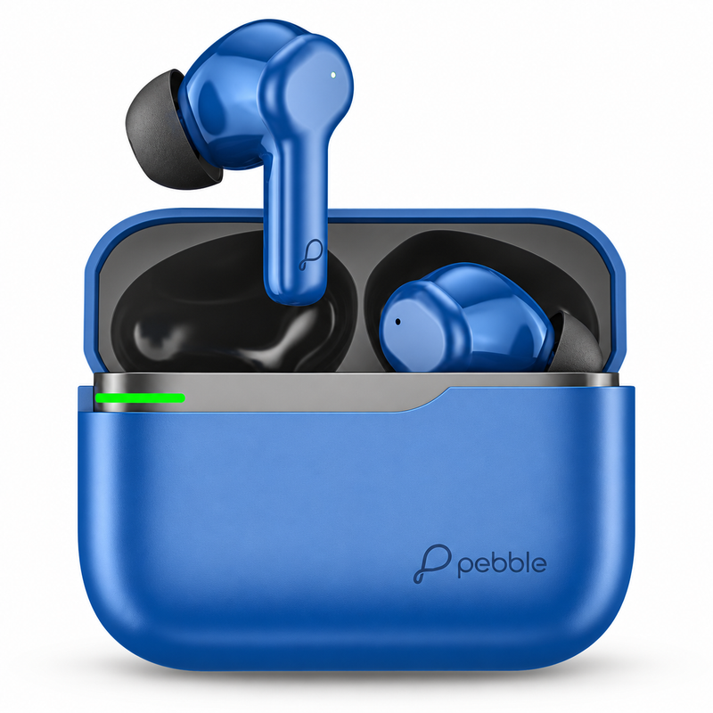 Pebble Luxe Buds X1 Wireless Earbuds | Up to 60 Hours Playtime, 6-Mic Hybrid ANC + ENC, Low Latency & Dual Pairing