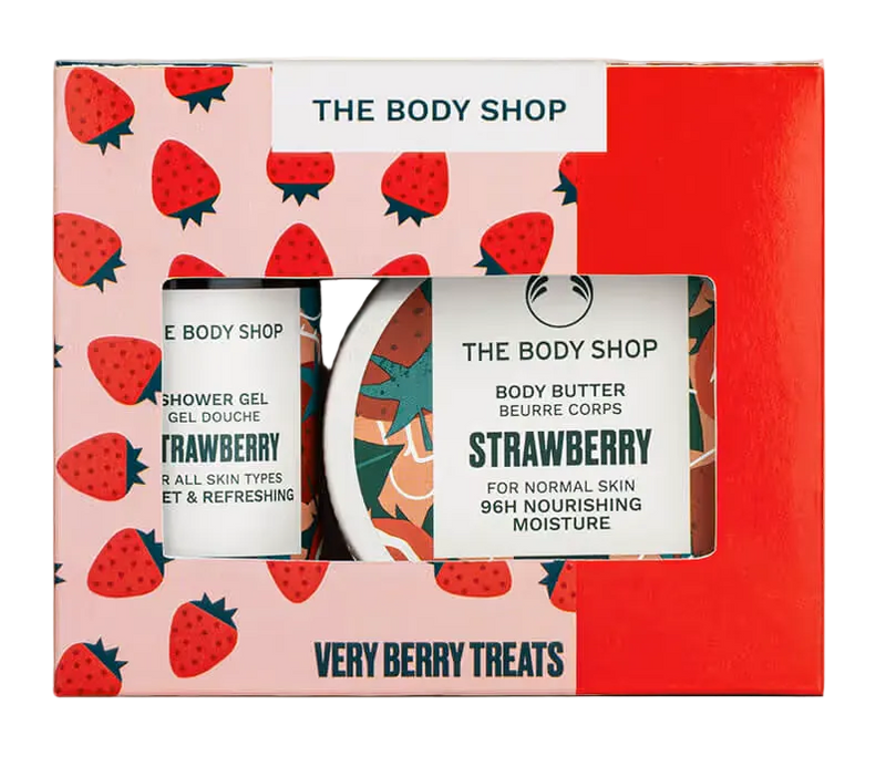The Body Shop Very Berry Treat Gift Set – Strawberry Shower Gel 60ml & Body Butter 50ml