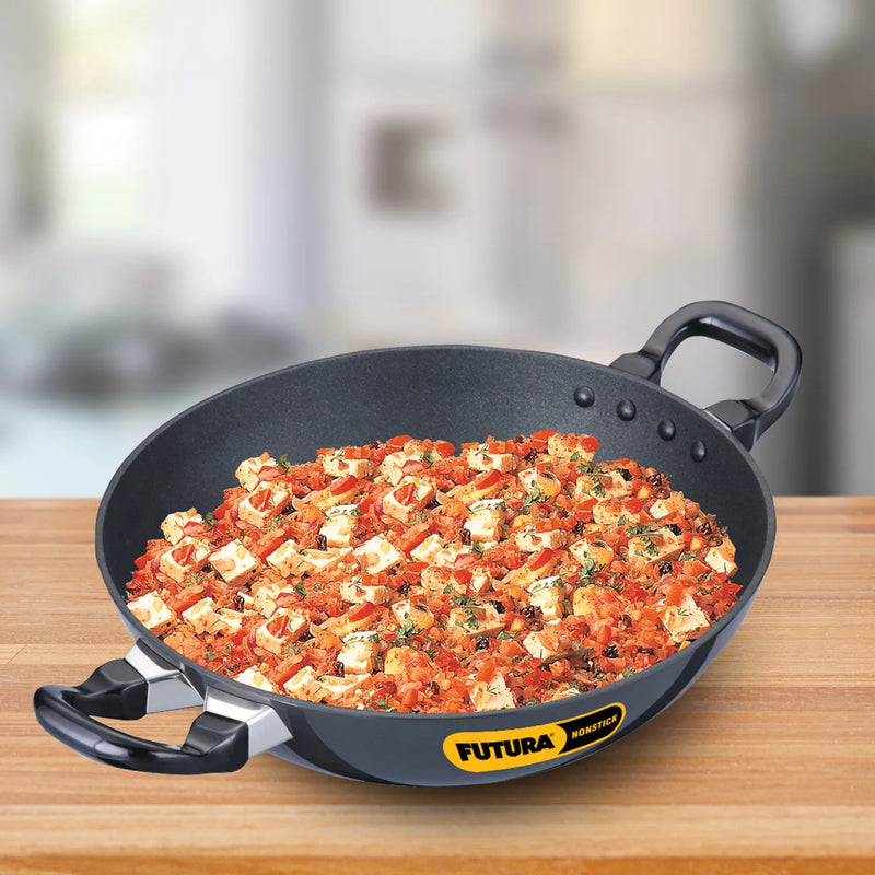Hawkins Futura Nonstick Kadhai 2.5 L (26 cm, 3.25 mm) – Hard Anodised Cookware | Corporate Gift Essential