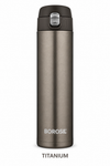 Borosil Nova 500 ML Vacuum Insulated Stainless Steel Bottle – Blue, Titanium & Stainless Steel