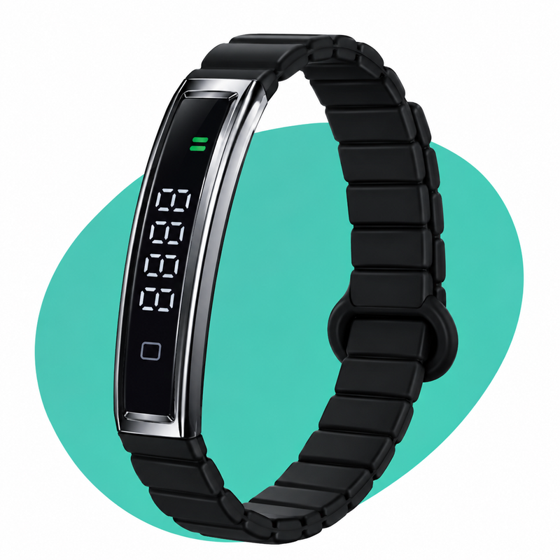 Pebble Arq Smart Bracelet PFB25 | Digital Display with Touch Controls, Heart Rate, SpO2 & HRV Monitoring