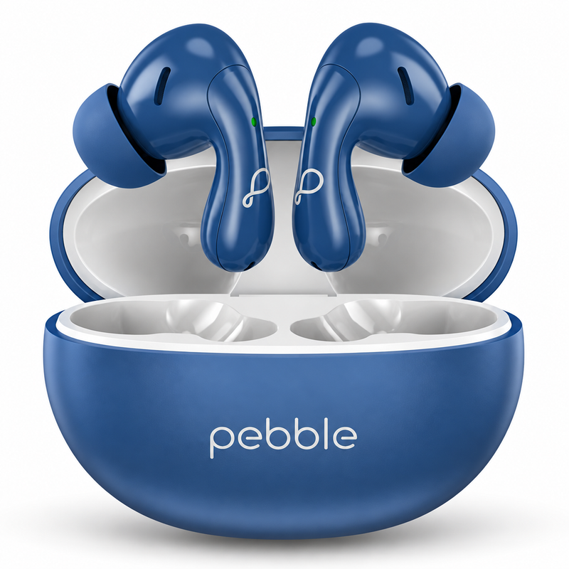 Pebble CurveBuds TWS Earbuds | Environmental Noise Cancellation, Up to 30 Hours Playtime, 13mm Dynamic Drivers & Auto Pairing
