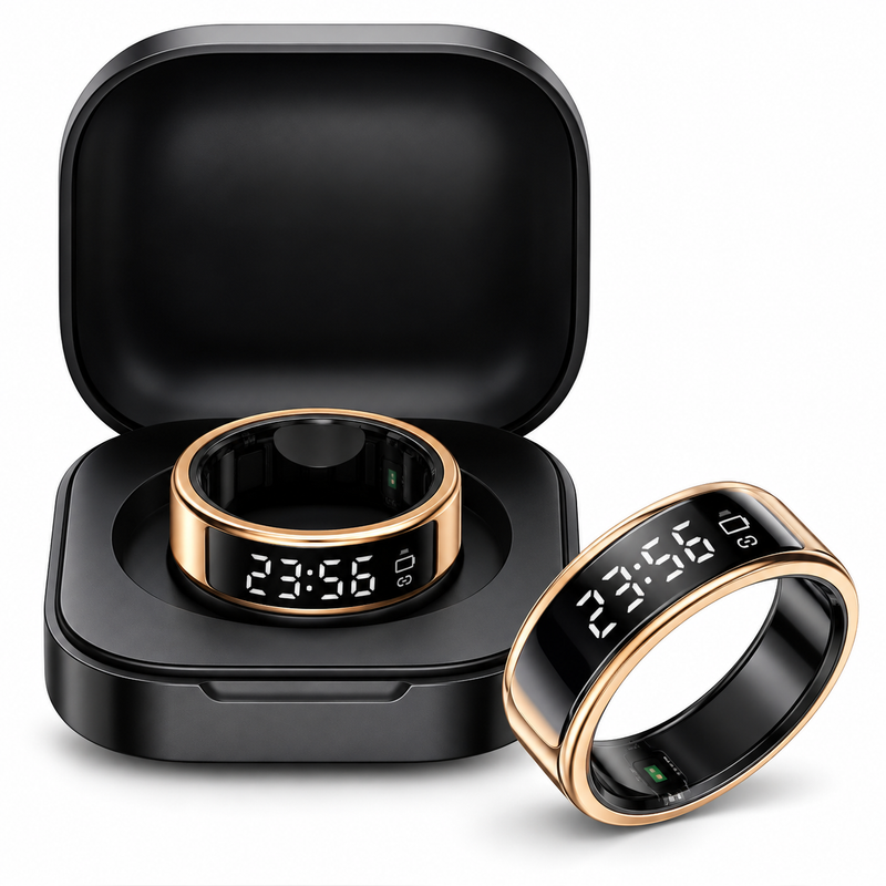 Pebble Halo 2 Smart Ring PFB22 | Digital Display with Gesture Controls, Heart Rate, SpO2 & HRV Monitoring