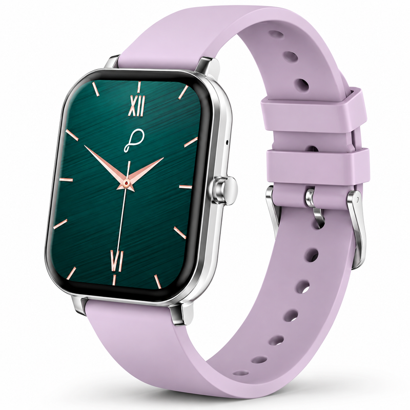 Pebble Viva Women's Smartwatch 1.75" True HD Display | Bluetooth Calling, Female Health, Heart Rate & Fitness Tracking