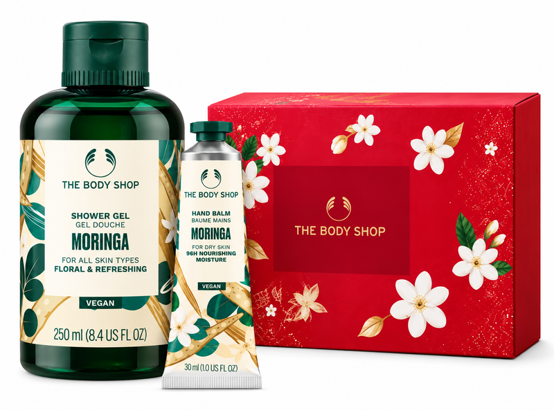The Body Shop Moringa Gift Set – Shower Gel 250ml & Hand Balm 30ml