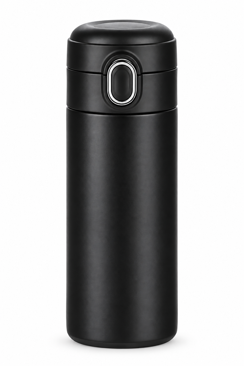 Borosil Traveller 300 ML Vacuum Insulated Stainless Steel Bottle – Black