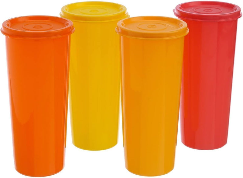 Tupperware Tumbler Set of 4 | BPA-Free Reusable Drinking Glasses for Home, Office & Travel