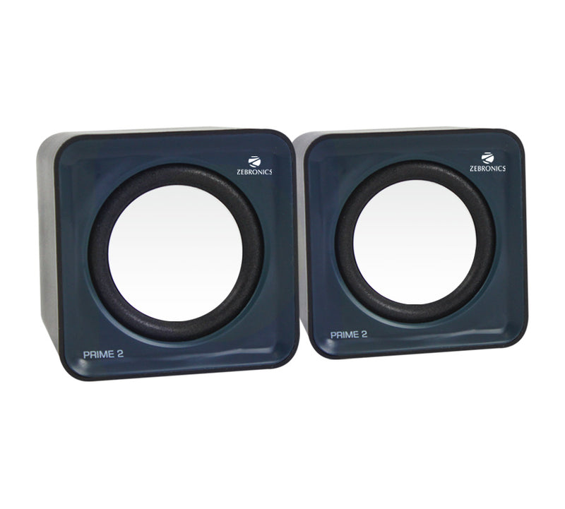 Zebronics Prime 2 Multimedia 2.0 Computer Speakers | USB Powered Stereo Speaker for PC & Laptop