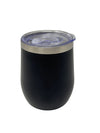 Black Matte Insulated Coffee Mug with Sliding Lid | Double Wall Stainless Steel Desk Mug 350 ml