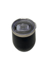 Black Matte Insulated Coffee Mug with Sliding Lid | Double Wall Stainless Steel Desk Mug 350 ml