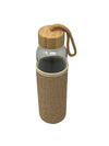 Glass Water Bottle with Bamboo Lid & Jute Sleeve | Eco-Friendly Reusable Bottle | 500ml