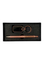 Rose Gold Pen & Keychain Gift Set | Elegant 2-Piece Corporate Gift Box