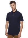 Monte Carlo Men's Navy Blue Zipper Polo T-Shirt | Premium Half Sleeve Zip Neck Polo