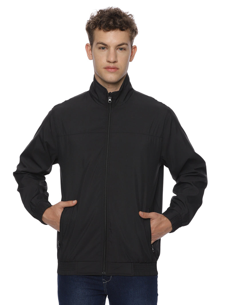 Monte Carlo Men's Black Lightweight Full Zip Jacket | Windcheater Casual Jacket