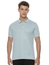 Monte Carlo MC Jaggard Green Melange Polo T-Shirt for Men | Cotton Regular Fit Polo