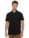 Monte Carlo Men's Black Zipper Polo T-Shirt | Premium Half Sleeve Cotton Zip Neck Polo