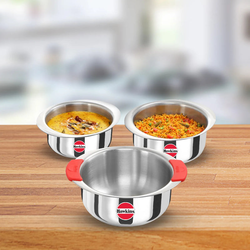 Hawkins Tri-Ply Stainless Steel Kitchen Gift Set – Premium Cookware Combo | Corporate Gifting Essential