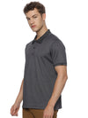 Monte Carlo MC Jaggard Charcoal Grey Polo T-Shirt for Men | Cotton Regular Fit Polo